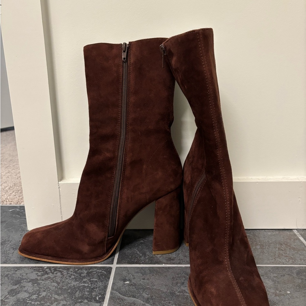 Steve Madden Rich Brown Heeled Boots